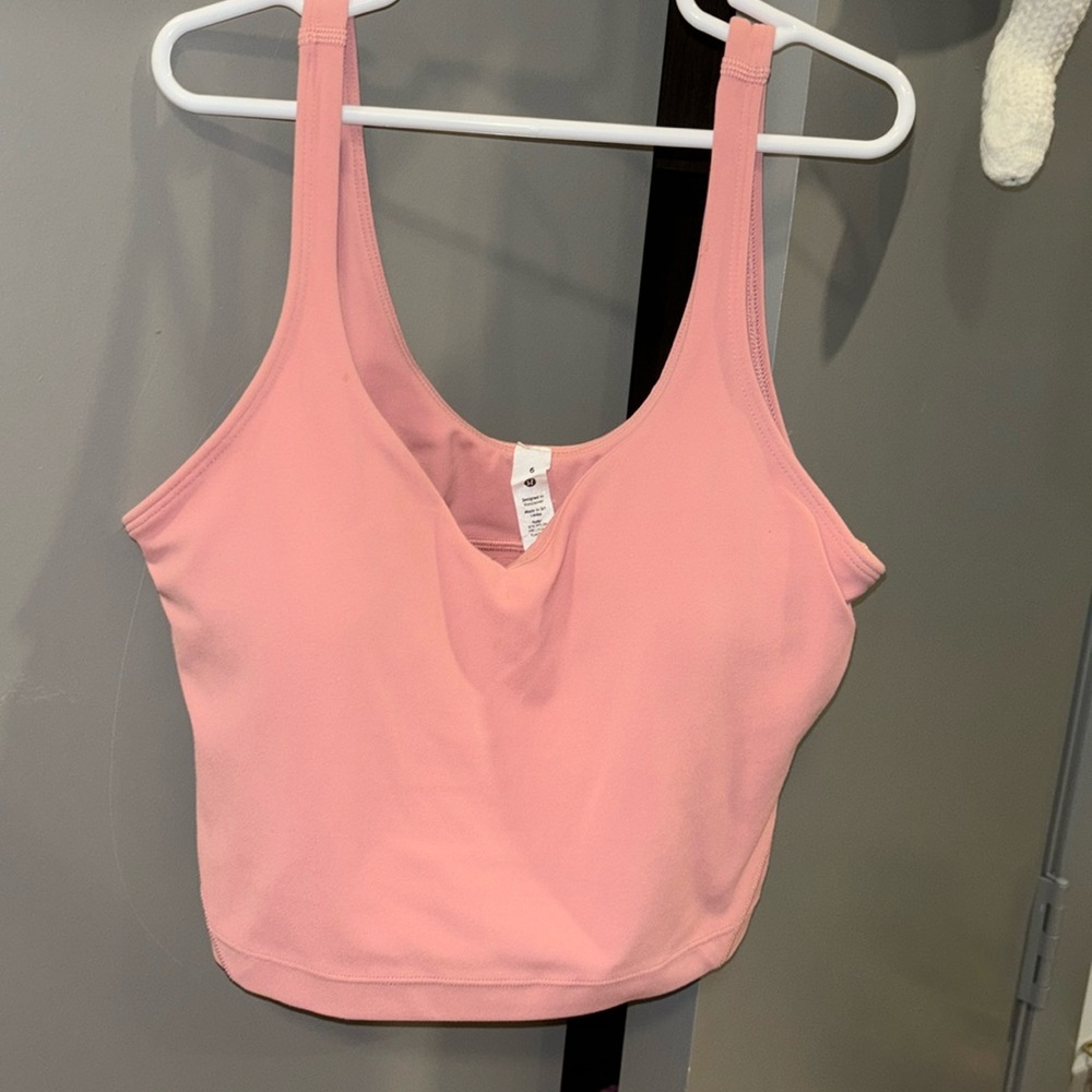 lululemon align tank top in pink color. size 6